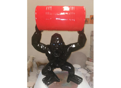 Designer Figur Statue Moderne Figuren Statuen Dekoration Deko Gorilla Garten Neu
