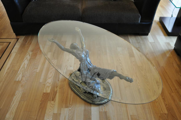 Design Medusa Couchtisch Glastisch Tisch Beistell Tische Couch Klassisch 42cm