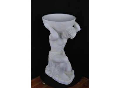 Vase Statur Atlas Eisfach Skulptur Figur Blumen Vasen Skulpturen Figuren Globus