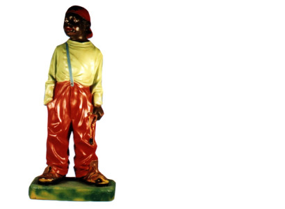 Design Junge mit Steinschleuder Figur Statue Skulptur Figuren Skulpturen 7020