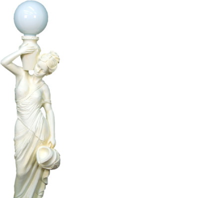 Griechische Figur Lampe Lampen Standleuchte Stehleuchte Leuchten XXL Stand Neu