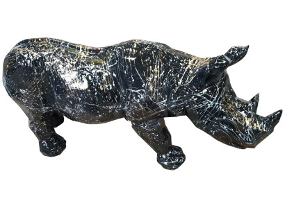 Deko Statue Nashorn Skulptur Abstrakt designer Loft Dekoration Skulpturen Garten