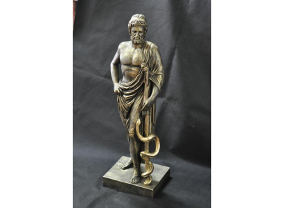 Statue Büste Eskulap mit Schlange Apotheke Arzt Skulptur Skulpuren Figuren 0042