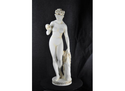 Antik Marmor Stil Statue Eva mit Apfel XXL Figur Statuen Skulptur Deko PG010