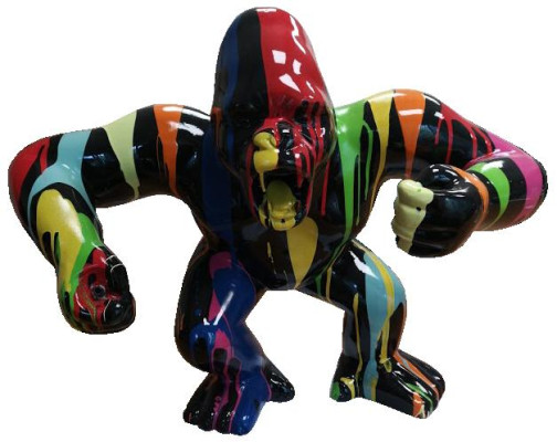 Statuen Dekoration Deko Gorilla Garten Neu Designer Figur Statue Moderne Figuren