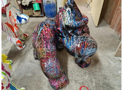 Skulpture Design Figur Statue Figuren Gorilla Abstrakte Terrasse Dekoration Deko