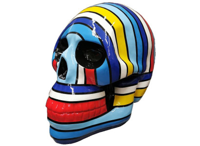 Design Figur Figuren Dekoration Schädel Garten Skulptur Skulpture Totenkopf Neu