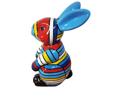 Statue Bunte Skulptur Abstrakte Designer Dekoration Figuren Statuen Handbemalt