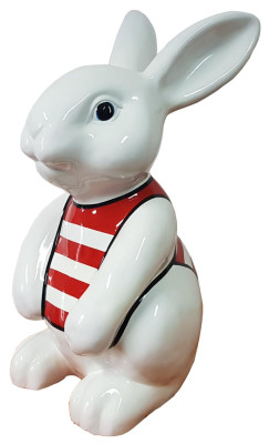 Skulptur Abstrakte Design Statue Bunte Figuren Handbemalt Dekoration Hase Neu