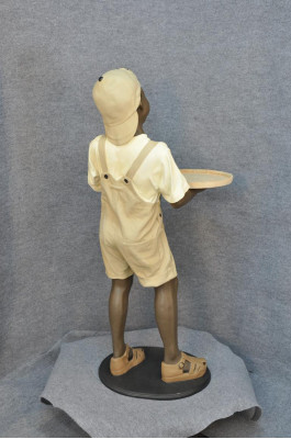 Ständer Ablage Karten Getränke Figur Figuren Statue Junge Gastronomie Skulptur