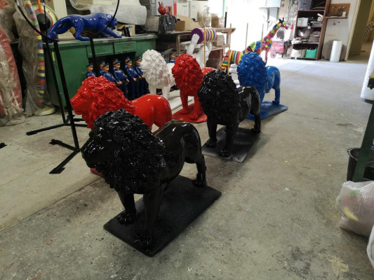 Abstrakte Figur Figuren Abstrakt Statuen Skulptur designer Loft bunte Skulpturen