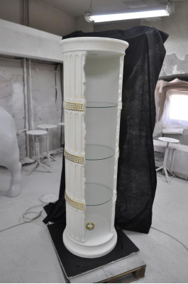 Vitrine Bar Eck Regal Glas Amphore Vase Bodenfase Säule Schrank Vitrinen Regale