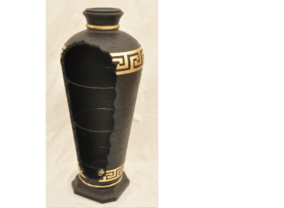 Design Beleuchtung Vase Hausbar Flaschenregal Cocktailbar Dekobar Vitrinbar 6973
