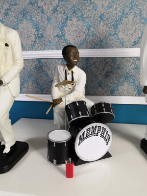 5X DESIGNER SET FIGUR SKULPTUREN STATUEN MUSIKER XXL BIG FIGUREN STATUE