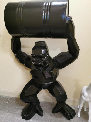 Designer Figur Statue Moderne Figuren Statuen Dekoration Deko Gorilla Garten Neu