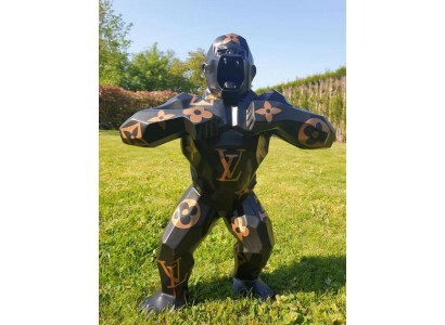 Dekoration Gartenfigur Gorilla Abstrakte Statue Deko Bunt Bemalte Statuen Neu