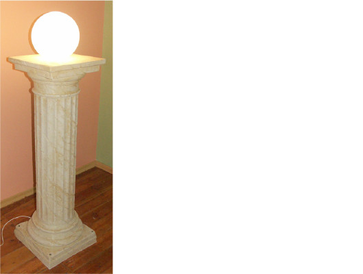 Design Säulenlampe Leuchten Leuchte Lampenschirm Dekolampe Säule Lampe 6854 Neu