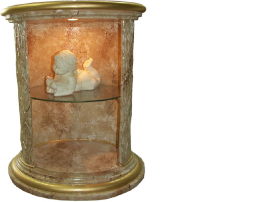 Vitrine Design Säule Schrank Vitrinen Regal Aufbewahrung Beleuchtet Säule Figur