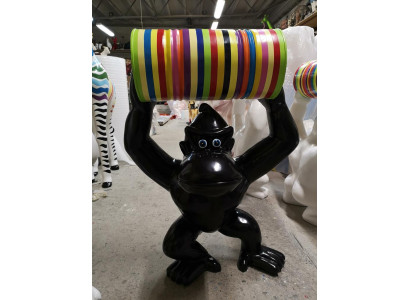 Gorilla Abstrakte Figur Moderne Statuen Skulpturen Deko Garten Figuren Statue