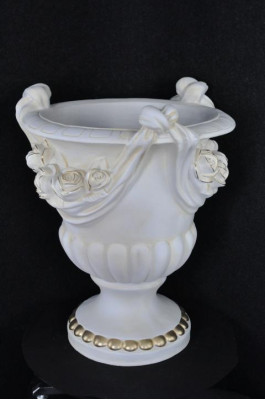 Design Blumen Topf Dekoration XXL Vase Vasen Handarbeit Deko Kelch Pokal 0857
