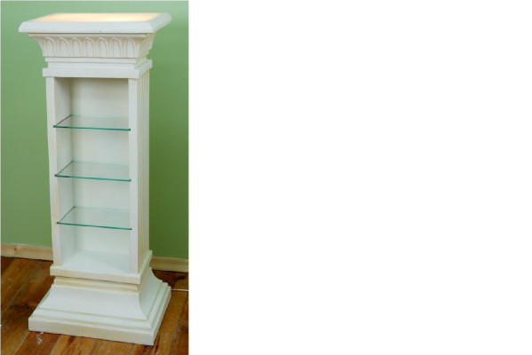 Design Vitrine Regal Glas Säule Vitrinen Regale Lampe Schrank Wohnzimmer 6893