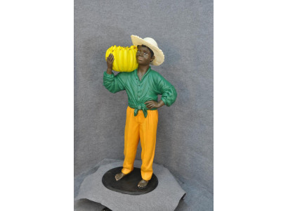 Kubanischer Bauer Skulptur Figur Skulpturen Schwarz Dekoration Statue Figuren