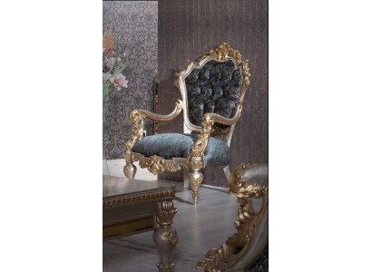 Luxuriösen Sessel Luxus Polster Textil 1Sitzer Polster Sitz Einsitzer Wohnzimmer