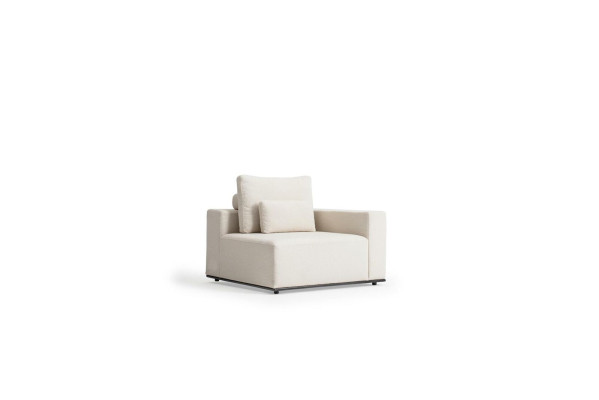 Weißes Polstersofa Moderne Couch Dreisitzer Textilöbel Holzgestell Neu