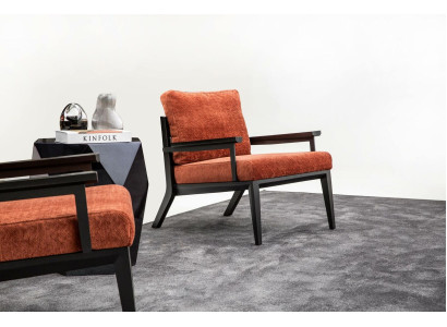 Sessel 1Sitzer Textil Wohnzimmer Luxus Polster Sitzer Neu Modern Design