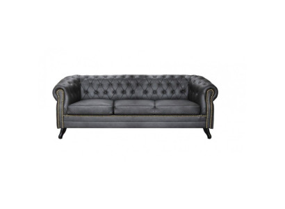 Chesterfield Sofagarnitur Sofa 3+1+1 Couch Polster Set Sofas Couchen Leder Stoff