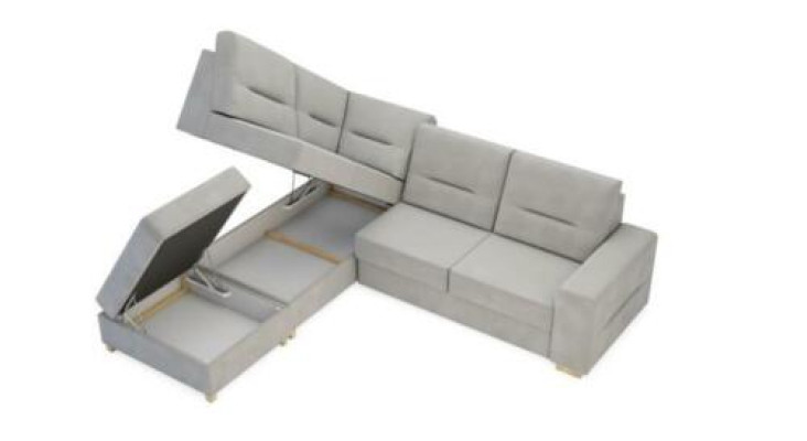 Design Ecksofa L-form Bettfunktion Couch Leder Textil Sofas Eckcouch