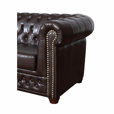 Chesterfield Sofagarnitur Sofa 3+1 Couch Polster Set Sofas Couchen Leder Möbel