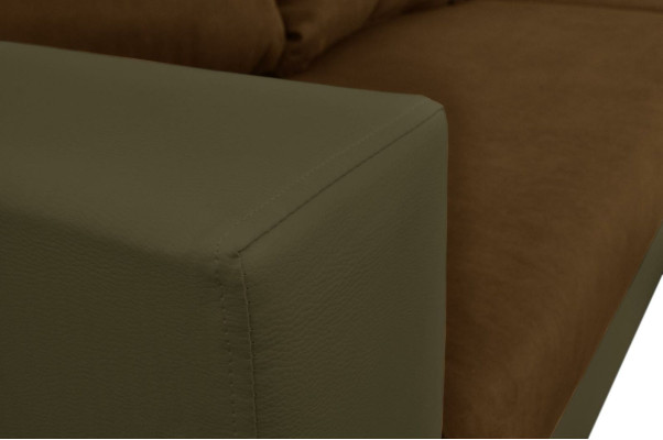 Sofa L-Form Ledersofa Textil Couch Wohnlandschaft Ecksofa Garnitur Polster