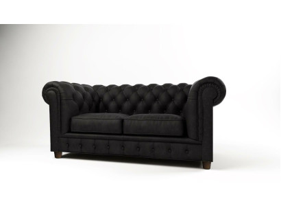 Design Chesterfield Sofa 2Sitzer Couch Polster Leder Sofas Wohnzimmer