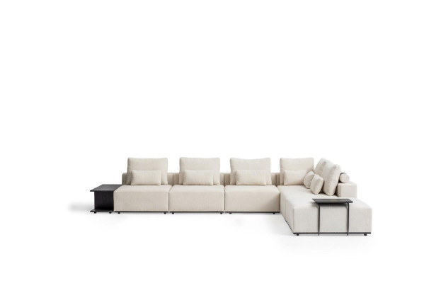 Ecksofa L-Form Luxus Wohnzimmer Design Modern Stil Stoff Sofa Garnitur