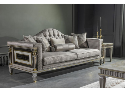 Silber Grau Sofa Couch Dreisitzer Luxus Möbel xxl couchen big sofas 235cm
