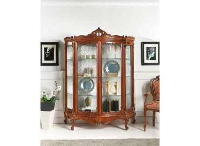 Glasschrank Vitrine Anrichte Möbel Holzschrank xxl Vitrinen Luxus Schrank Holz