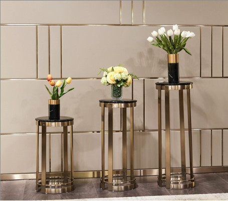 Ständer Blumenständer Blumen Stand Ablage Edelstahl Blumentopfständer