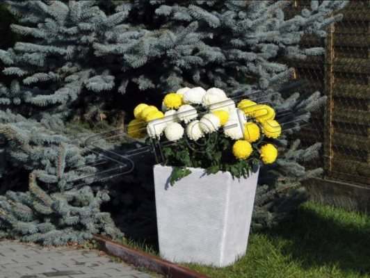 Blumenkübel Pflanz Kübel Dekoration Vasen Garten Figur Natur Blumentöpfe