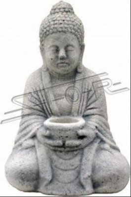 Buddha Skulptur in Steinoptik Große Skulptur für Garten