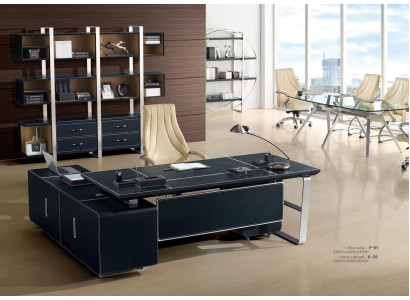 Büro Möbel Einrichtung Schreibtisch + Aktenschrank Komplett Set Designmöbel Neu