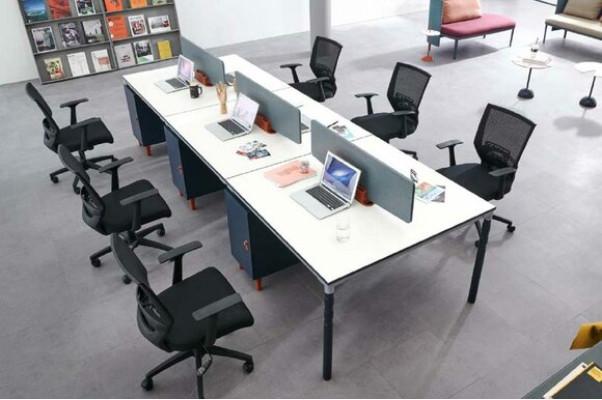 Bürotisch Counter 2 Personen Tisch Arbeitsplatz 2 Stühle Design Tisch
