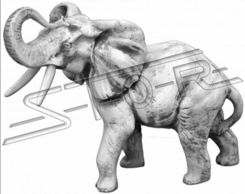 Design Figur Elefant Skulptur Figuren Skulpturen Statuen Weiß Dekor Statue