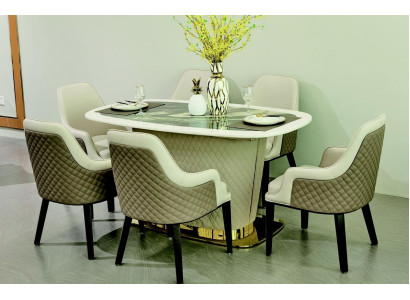 Esstisch Esszimmer Designer Polster Luxus Tisch Tische 160x90cm Esstische Leder