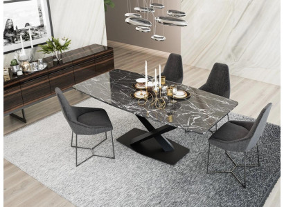 Esszimmer Set Esstisch 4x Stühle Luxus Tisch Design Komplett Holz Möbel