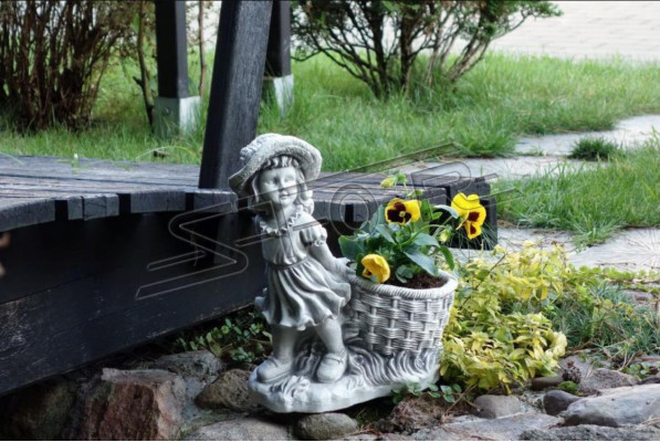 40cm Deko Skulptur Design Figur Statue Garten Grau Figuren Natur Statuen