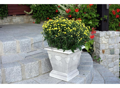 Figur Weiß Blumenkübel Pflanz Kübel Figur Dekoration Blumentöpfe Garten