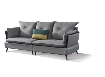 Moderne Sofagarnitur 3+1+1 Sitzer Set Design Sofas Polster Couchen Textil