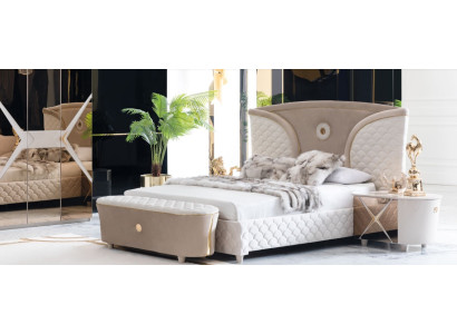 Doppelbetten Modernes Bettgestell Betten Set 3tlg. Schlafzimmer Bett Nachttisch