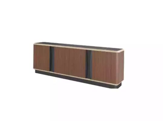 Moderner Arbeitszimmer Set Luxus Möbel Eckschreibtisch Sideboard Massivholz
